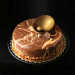 Elegant Praline Cake - Marble Pattern