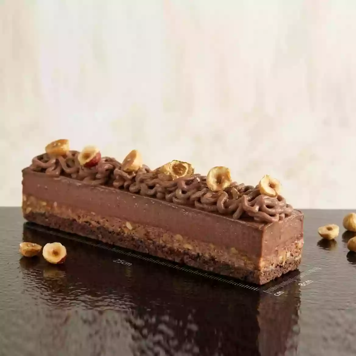 Noir Hazelnut Dairy Log Cake